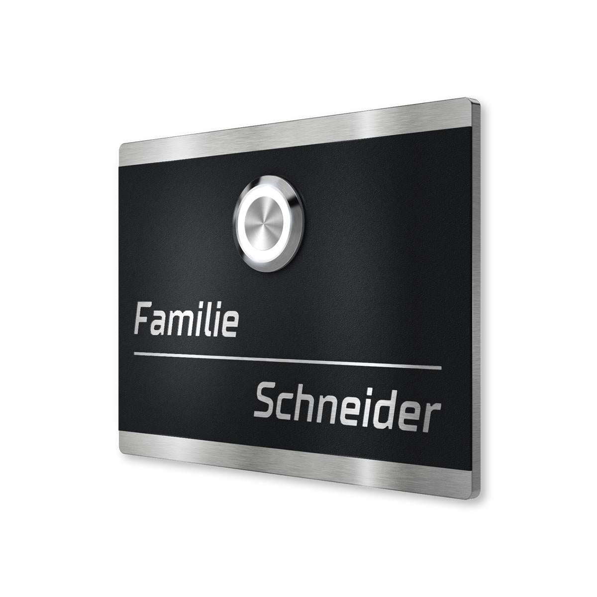 Metzler Türklingel aus Edelstahl | Klingeltaster LED optional | Heidi