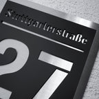 Design Hausnummer Caesar aus Edelstahl