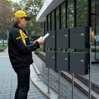 Metzler Standbriefkasten Mehrfamilienhaus | 6er | mit austauschbarem Namensschild