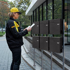 Metzler Standbriefkasten Mehrfamilienhaus | 6er | mit austauschbarem Namensschild