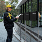Metzler Standbriefkasten Mehrfamilienhaus | 3er | personalisiert mit Gravur