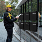 Metzler Standbriefkasten Mehrfamilienhaus | 6er | personalisiert mit Gravur