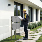 Metzler Standbriefkasten Mehrfamilienhaus | 4er | personalisiert mit Gravur