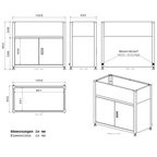 Metzler Hochbeet mit Stauraum | Pulverbeschichtet in Anthrazit RAL 7016 | 100  x 90 x 50 cm