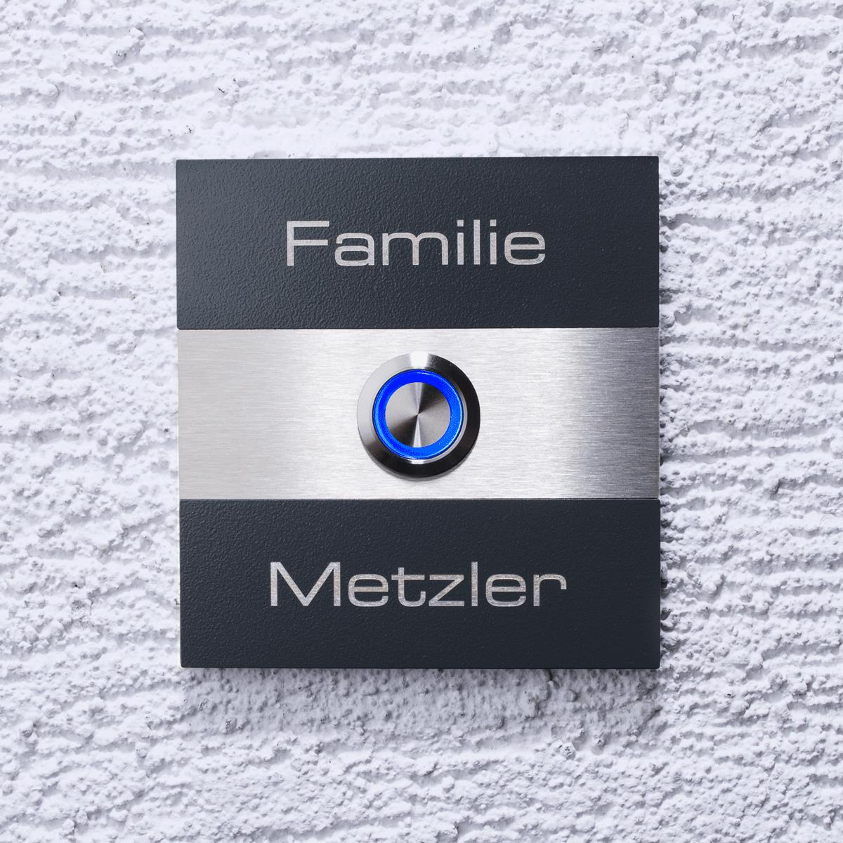Edelstahl Anthrazit Türklingel - Serie Magneto