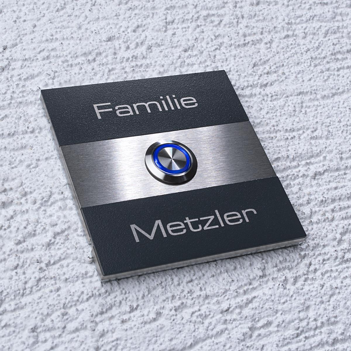 Edelstahl Anthrazit Türklingel - Serie Magneto