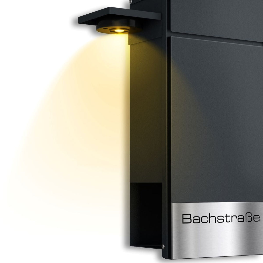 Metzler Regal für Briefkästen | Plate S | Solar | Warmweiß
