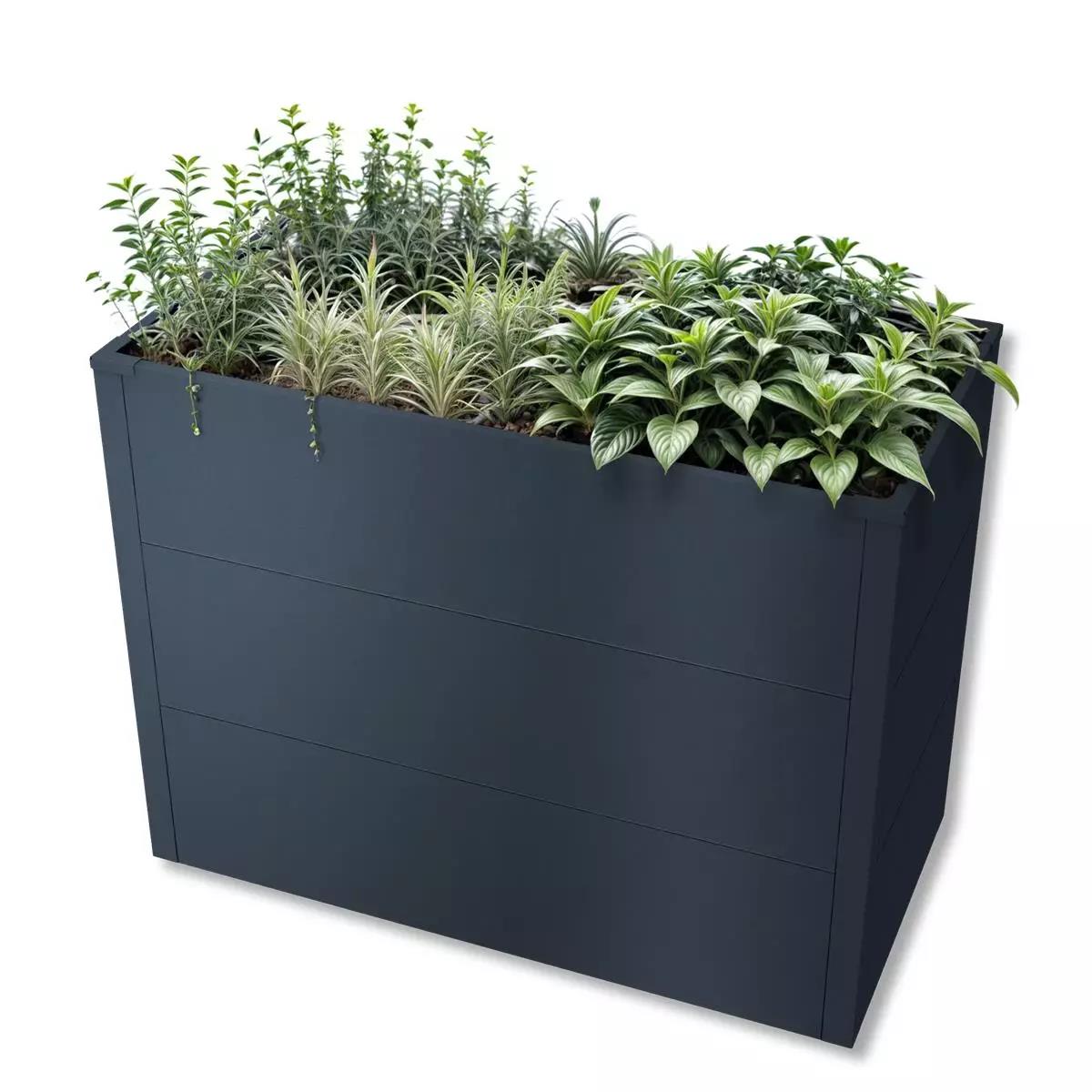 Metzler Hochbeet M für den Garten | Pulverbeschichtet | 100 x 50 x 77 cm