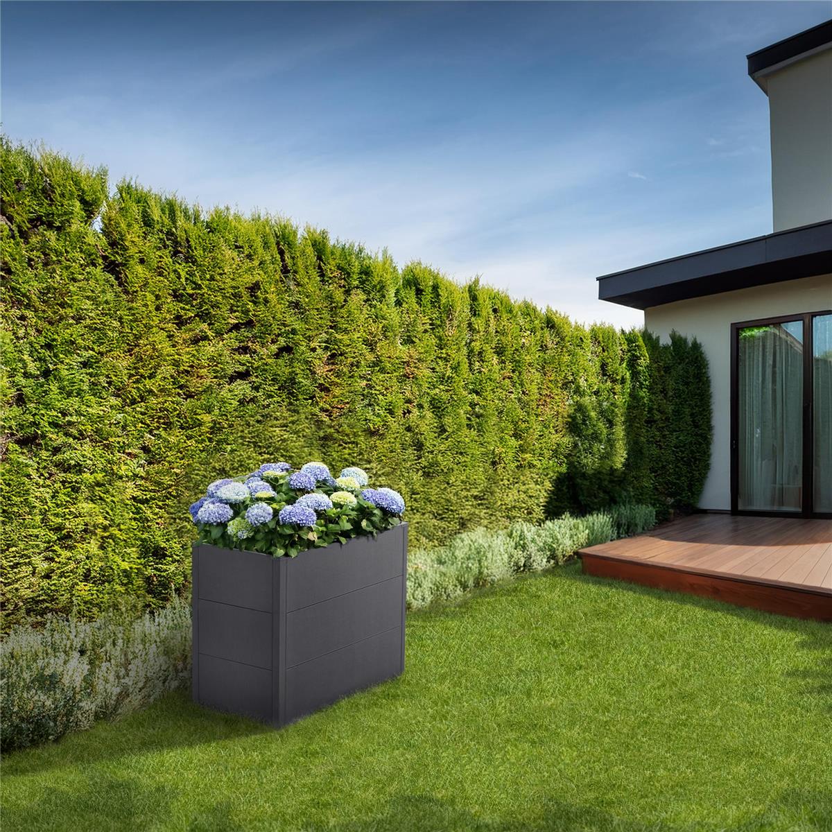Metzler Hochbeet M für den Garten | Pulverbeschichtet | 100 x 50 x 77 cm