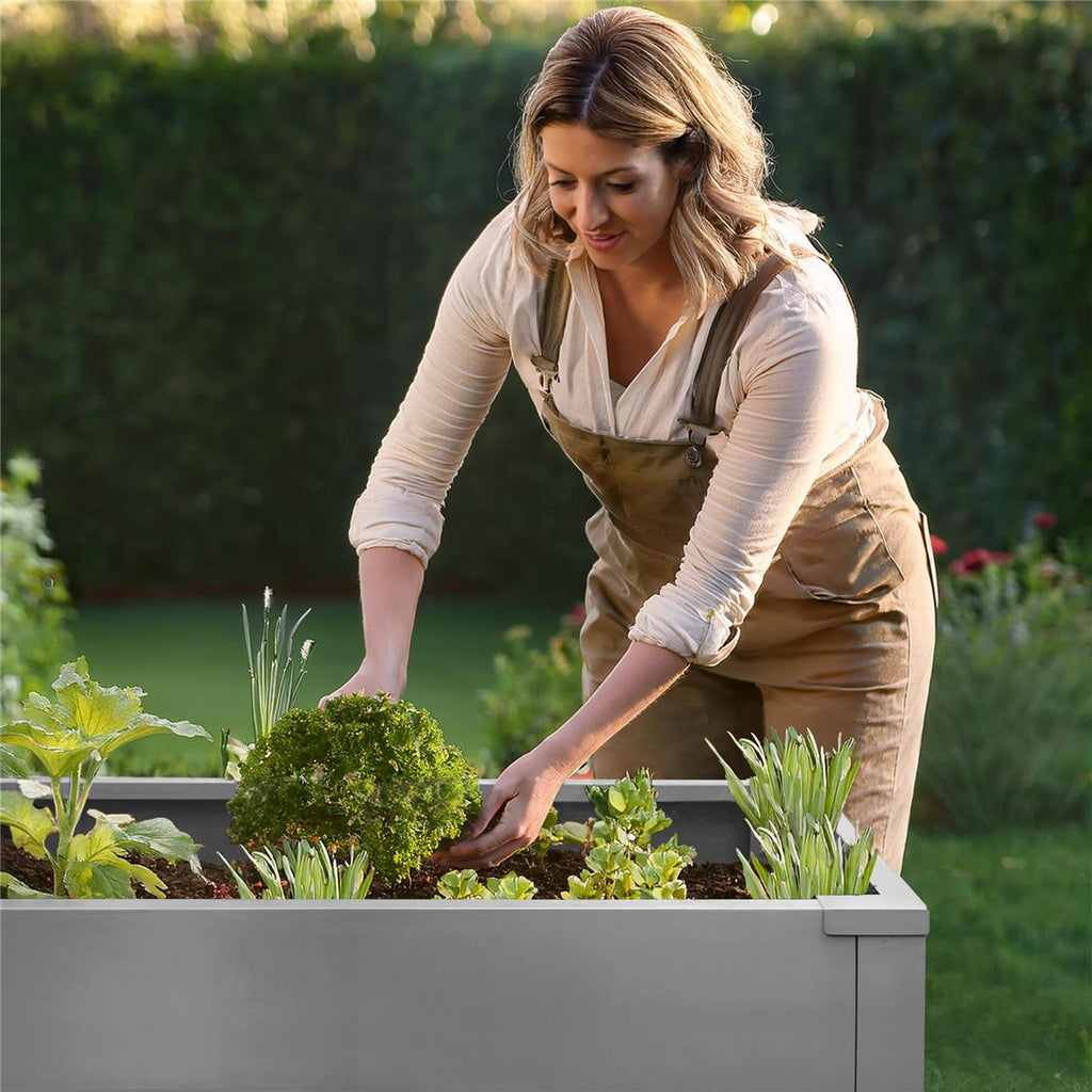 Metzler Hochbeet M für den Garten | Pulverbeschichtet | 100 x 50 x 77 cm