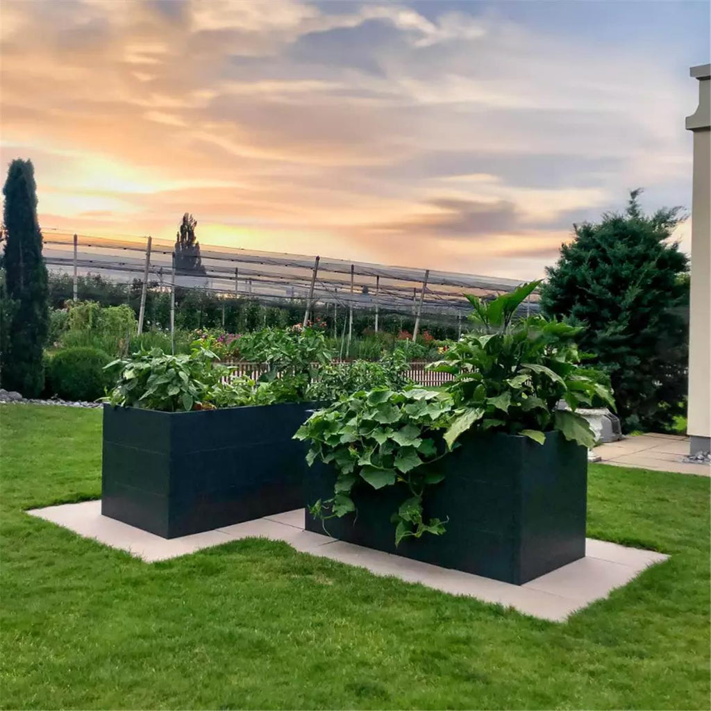 Metzler Hochbeet L für den Garten | Pulverbeschichtet | 150 x 75 x 77 cm