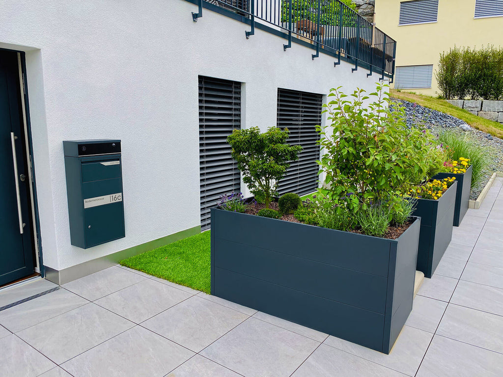 Metzler Hochbeet L für den Garten | Pulverbeschichtet | 150 x 75 x 77 cm