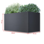 Metzler Hochbeet L für den Garten | Pulverbeschichtet | 150 x 75 x 77 cm