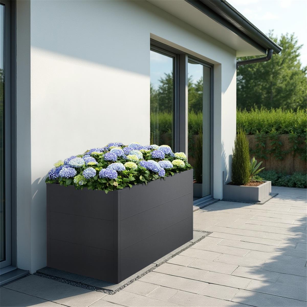 Metzler Hochbeet L für den Garten | Pulverbeschichtet | 150 x 75 x 77 cm