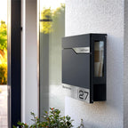 Metzler Briefkasten mit Sichtfenster | Personalisiert mit Gravur | Edelstahl-Namensschild | Siebert SF