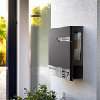 Metzler Briefkasten mit Sichtfenster | Personalisiert mit Gravur | Edelstahl-Namensschild | Siebert SF