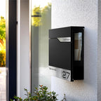 Metzler Briefkasten mit Sichtfenster | Personalisiert mit Gravur | Edelstahl-Namensschild | Siebert SF
