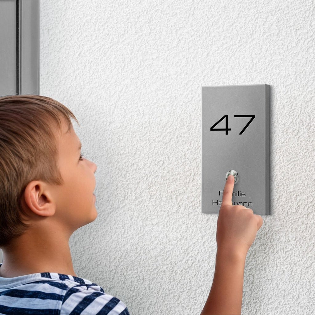 Metzler Funkklingel für Einfamilienhaus | personalisiert mit Gravur | Alan