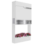 Metzler Briefkasten mit Blumenkasten | personalisiert mit Gravur | Edelstahl-Namensschild | Siebert Frame J