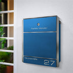 Metzler Briefkasten aus Edelstahl | personalisiert mit Gravur | Zeitungsfach optional | Moris