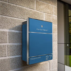 Metzler Briefkasten aus Edelstahl | personalisiert mit Gravur | Zeitungsfach optional | Moris