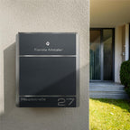 Metzler Briefkasten aus Edelstahl | personalisiert mit Gravur | Zeitungsfach optional | Moris