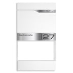 Metzler Briefkasten mit Blumenkasten | personalisiert mit Gravur | Edelstahl-Namensschild | Siebert Frame J