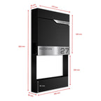 Metzler Briefkasten mit Blumenkasten | personalisiert mit Gravur | Edelstahl-Namensschild | Siebert Frame J