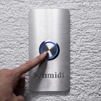 Massive Design Klingelplatte aus Edelstahl