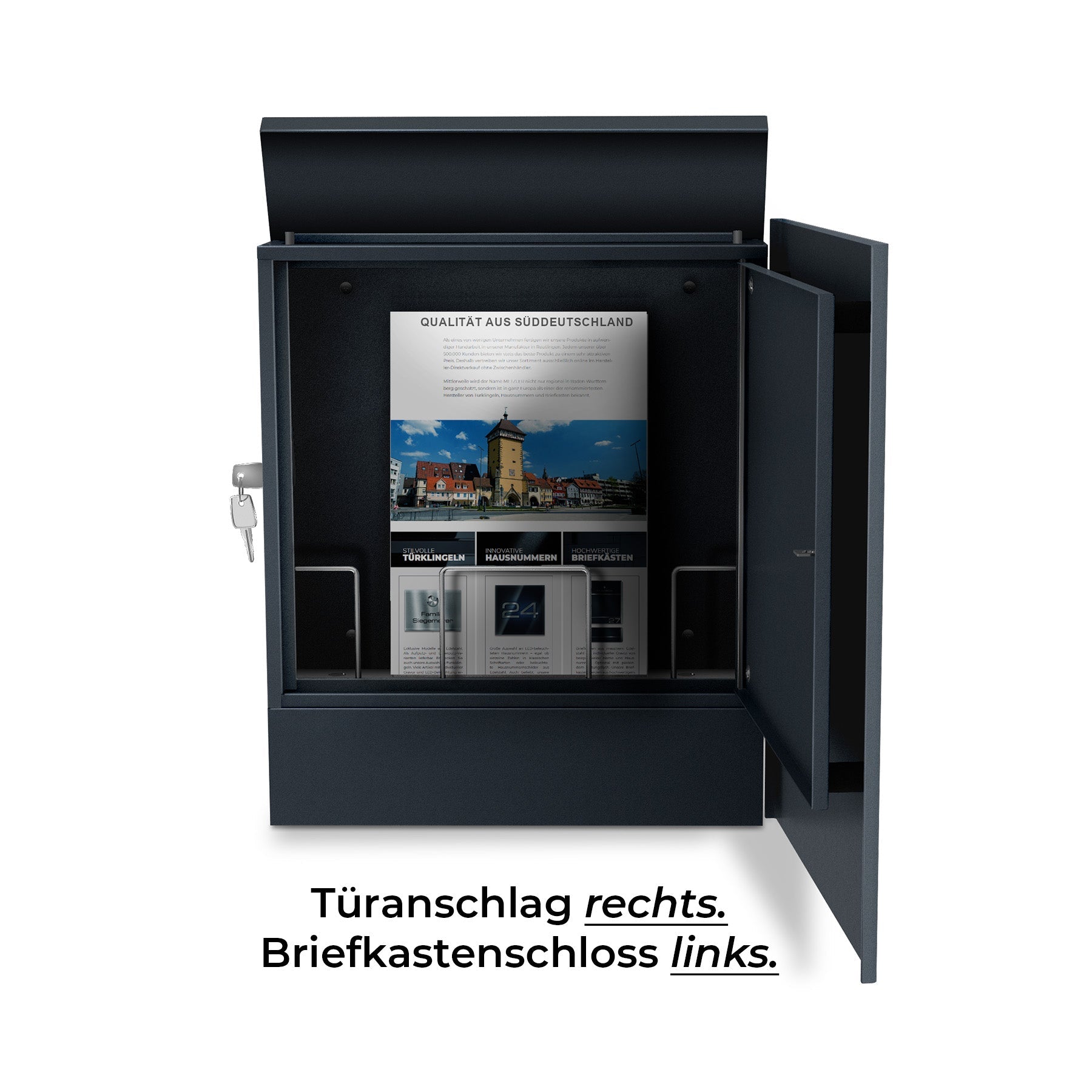 Metzler Briefkasten aus hochwertigem Stahl pulverbeschichtet | Lepo