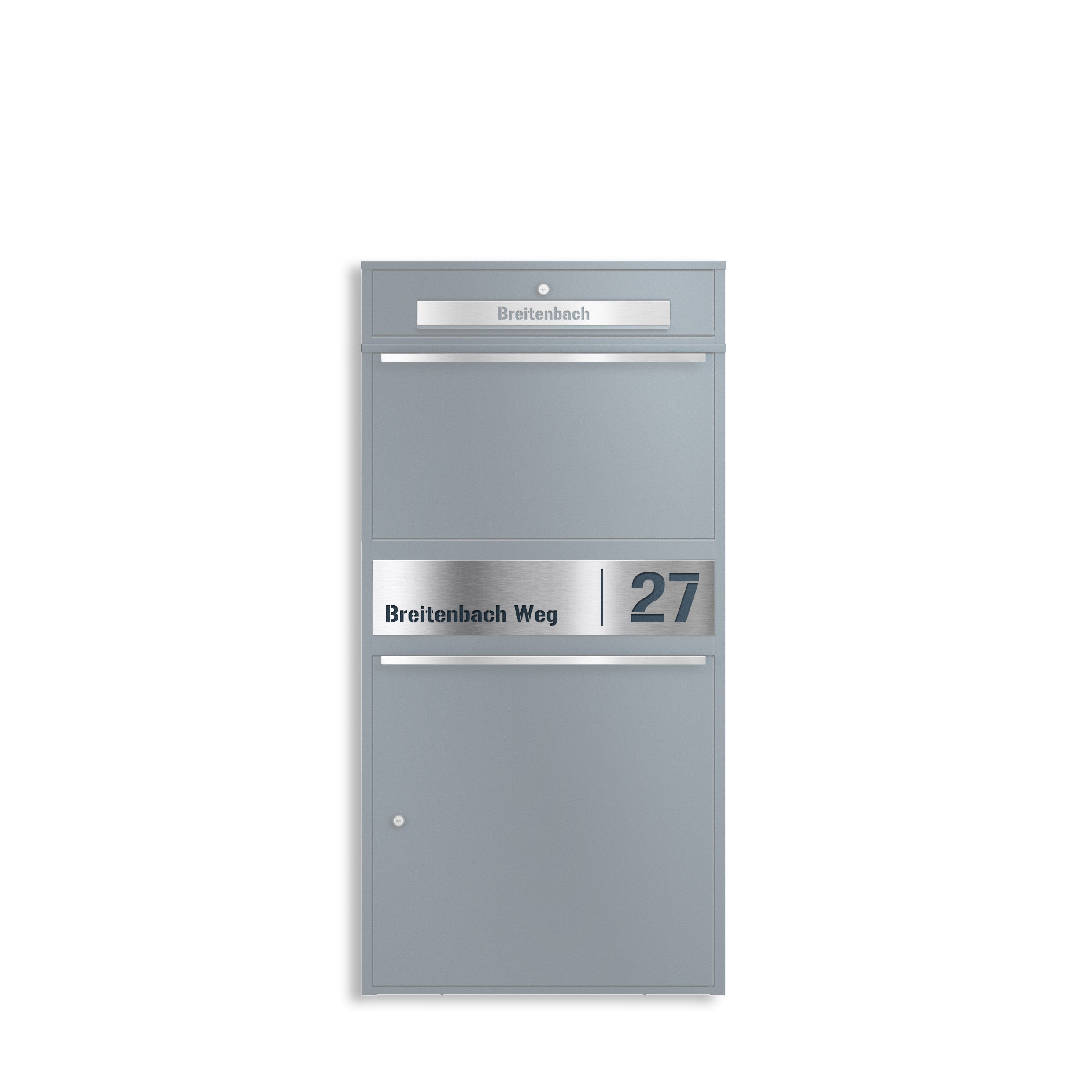 Ersatz Gravurplatte XL aus Edelstahl passend zur Paketbox Bispo Max