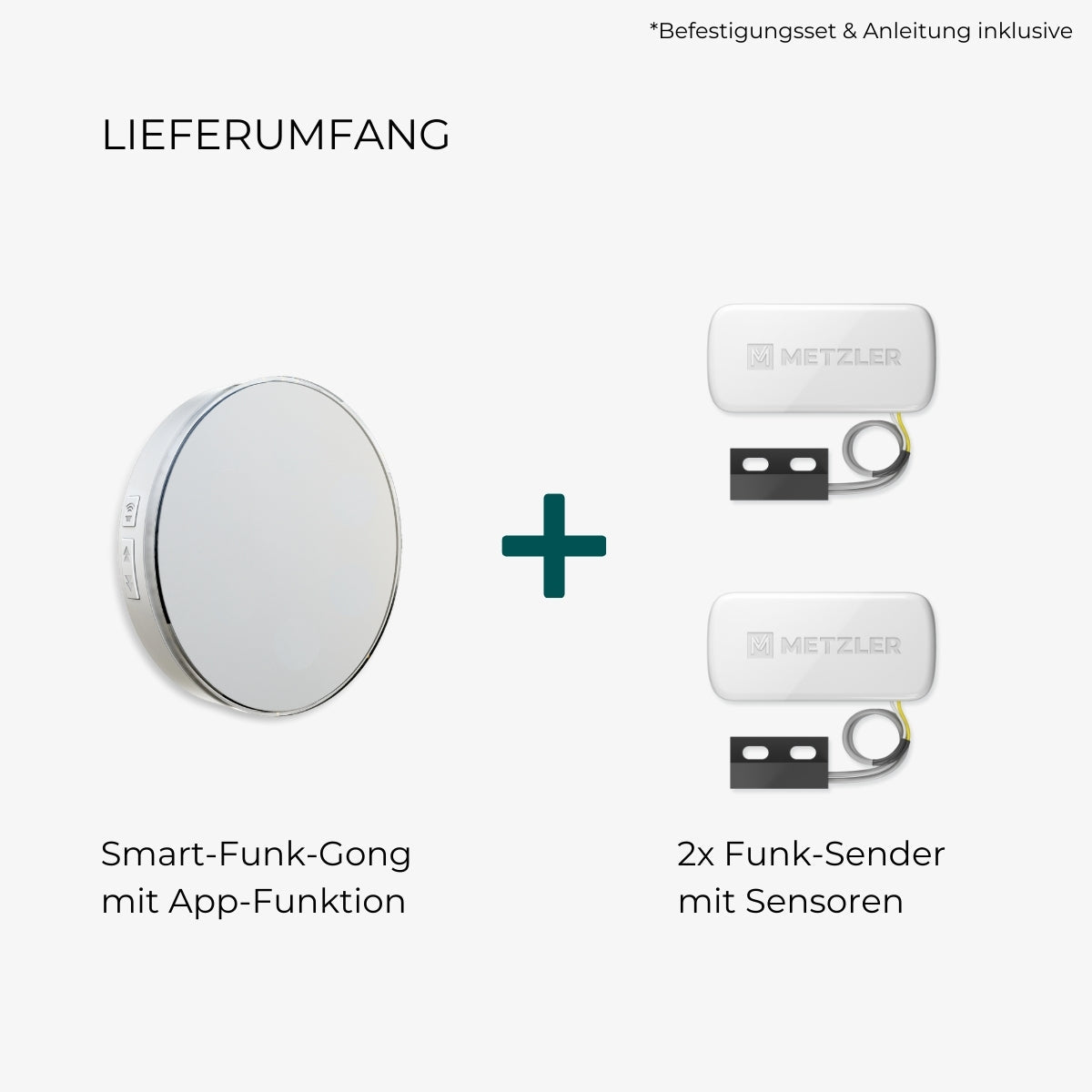 Metzler Zustellbenachrichtigung per App und Funk-Gong – passend zur Modellreihe Zivo mit einem Brieffach