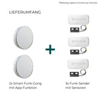Metzler Zustellbenachrichtigung per App und Funk-Gong – passend zur Modellreihe Zivo mit zwei Brieffächern