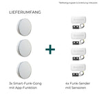 Metzler Zustellbenachrichtigung per App und Funk-Gong – passend zur Modellreihe Bispo mit drei Brieffächern