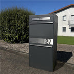 Metzler Paketbox XL mit Briefkasten | Paketkasten rostfrei | personalisiert mit Gravur | Bispo Max 2