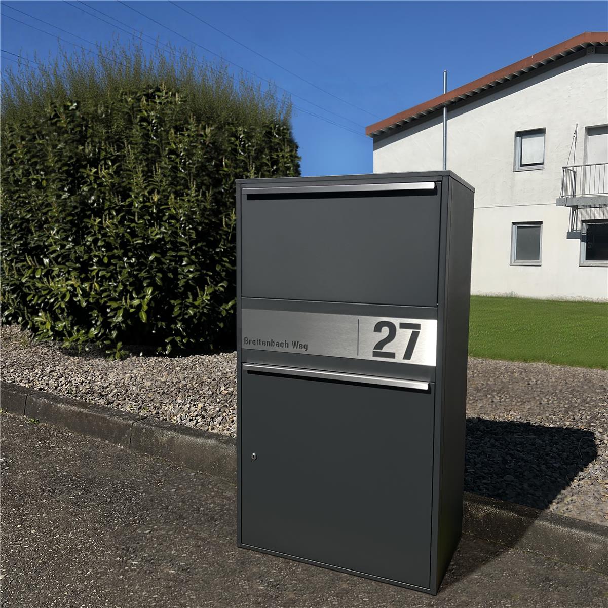 Metzler Paketbox XL personalisiert mit Gravur | Paketkasten rostfrei | Bispo Max 2