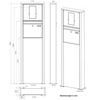 Metzler Standbriefkasten mit Video-Türsprechanlage für Einfamilienhaus SDM10 | Touch-Display | Anthrazit RAL7016