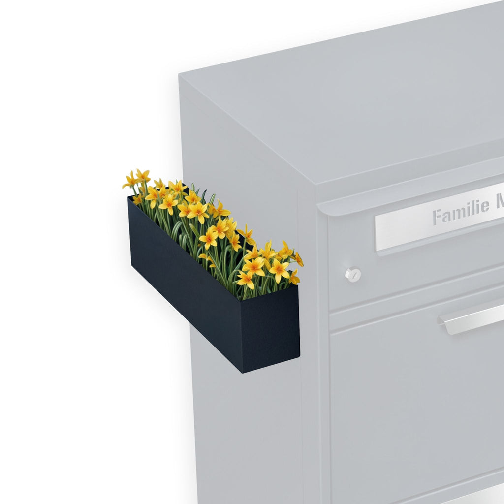 Metzler Blumenkasten für Paketbox Modellreihe Bispo | RAL 7016 Anthrazit