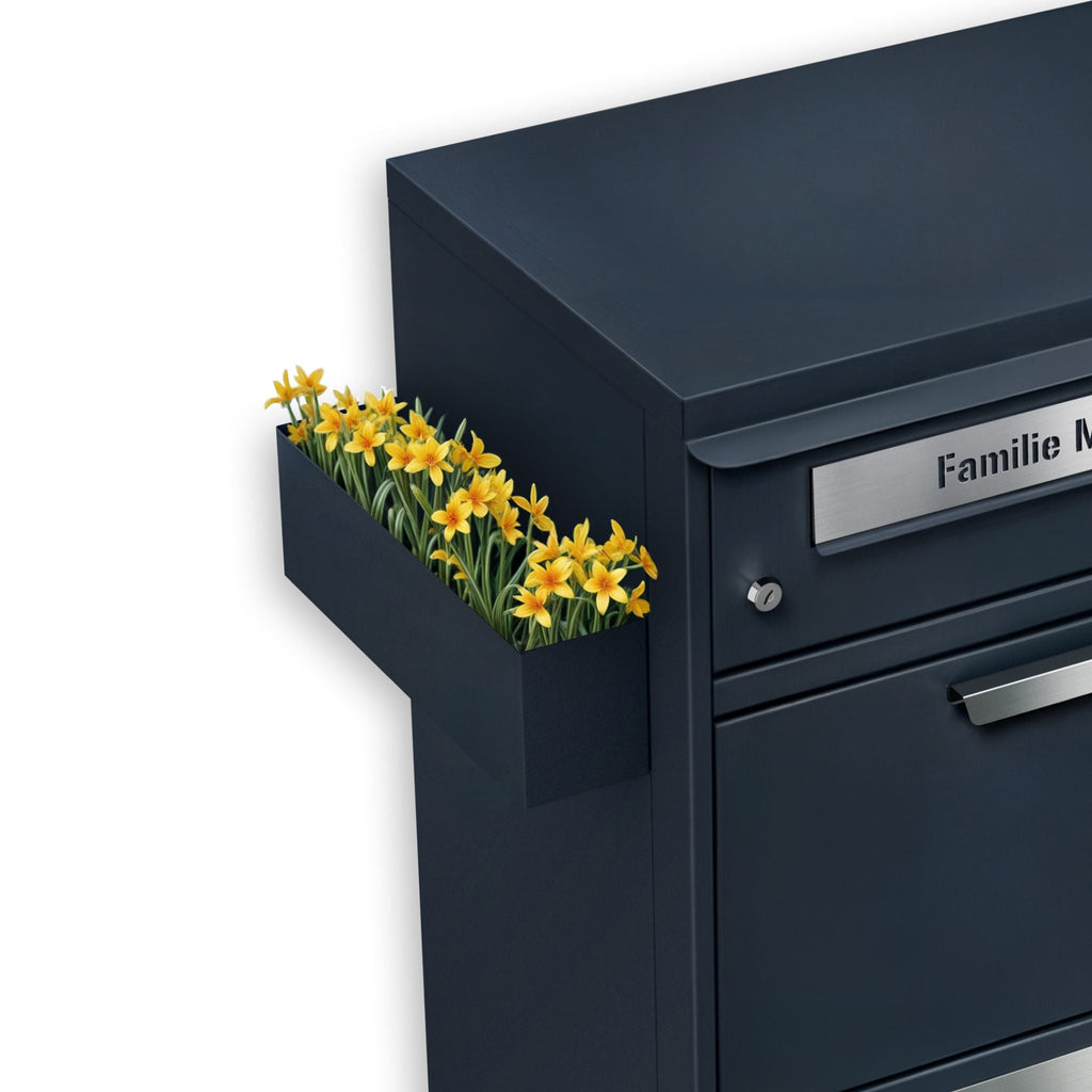 Metzler Blumenkasten für Paketbox Modellreihe Bispo | RAL 7016 Anthrazit
