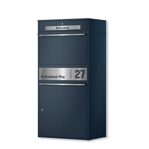 Metzler Paketbox XL mit Briefkasten | Paketkasten rostfrei | personalisiert mit Gravur | Bispo Max 2