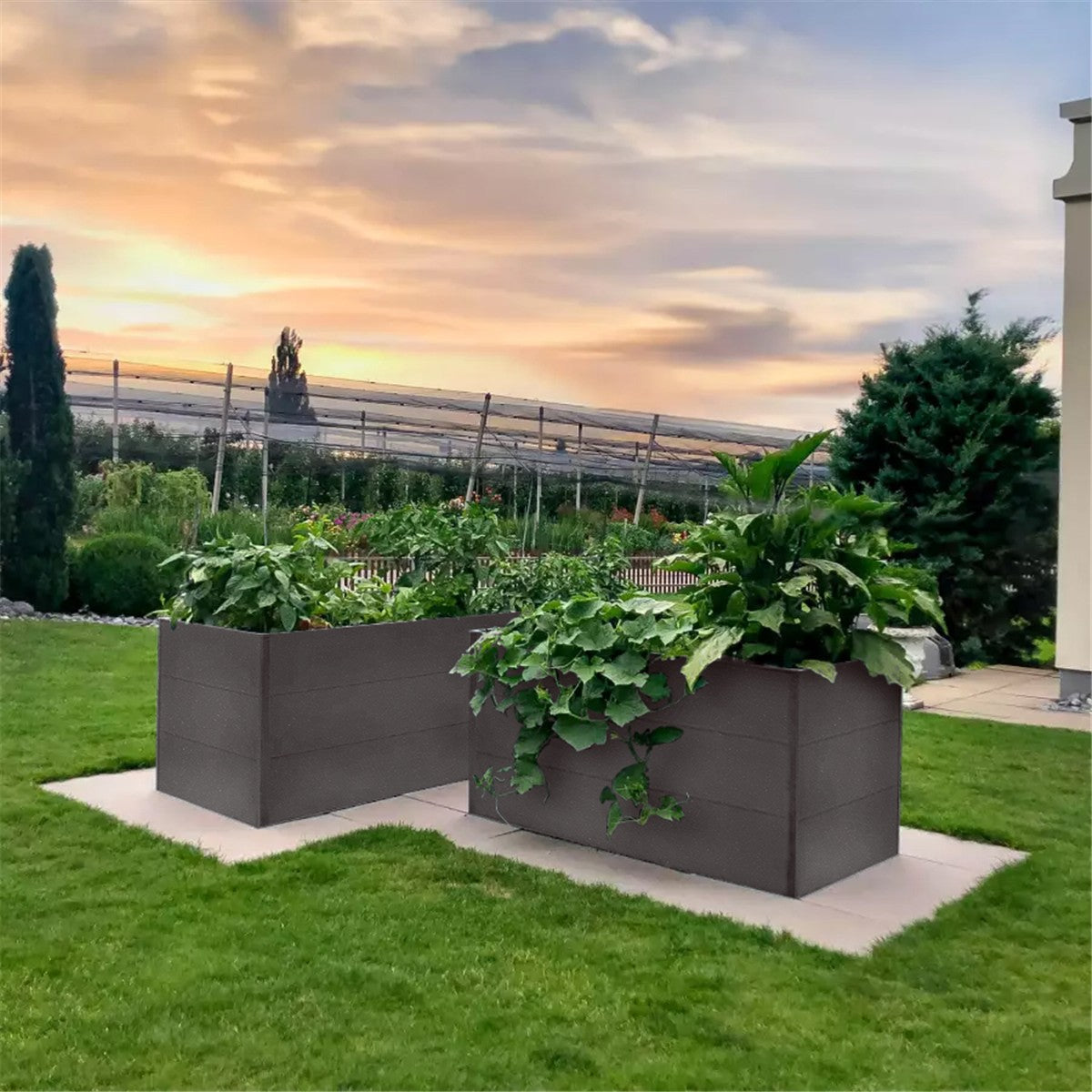 Metzler Hochbeet L für den Garten | Pulverbeschichtet | 150 x 75 x 77 cm