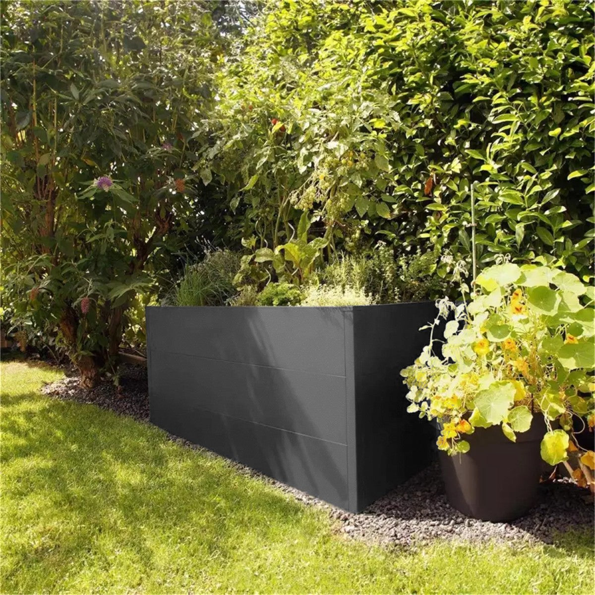Metzler Hochbeet L für den Garten | Pulverbeschichtet | 150 x 75 x 77 cm
