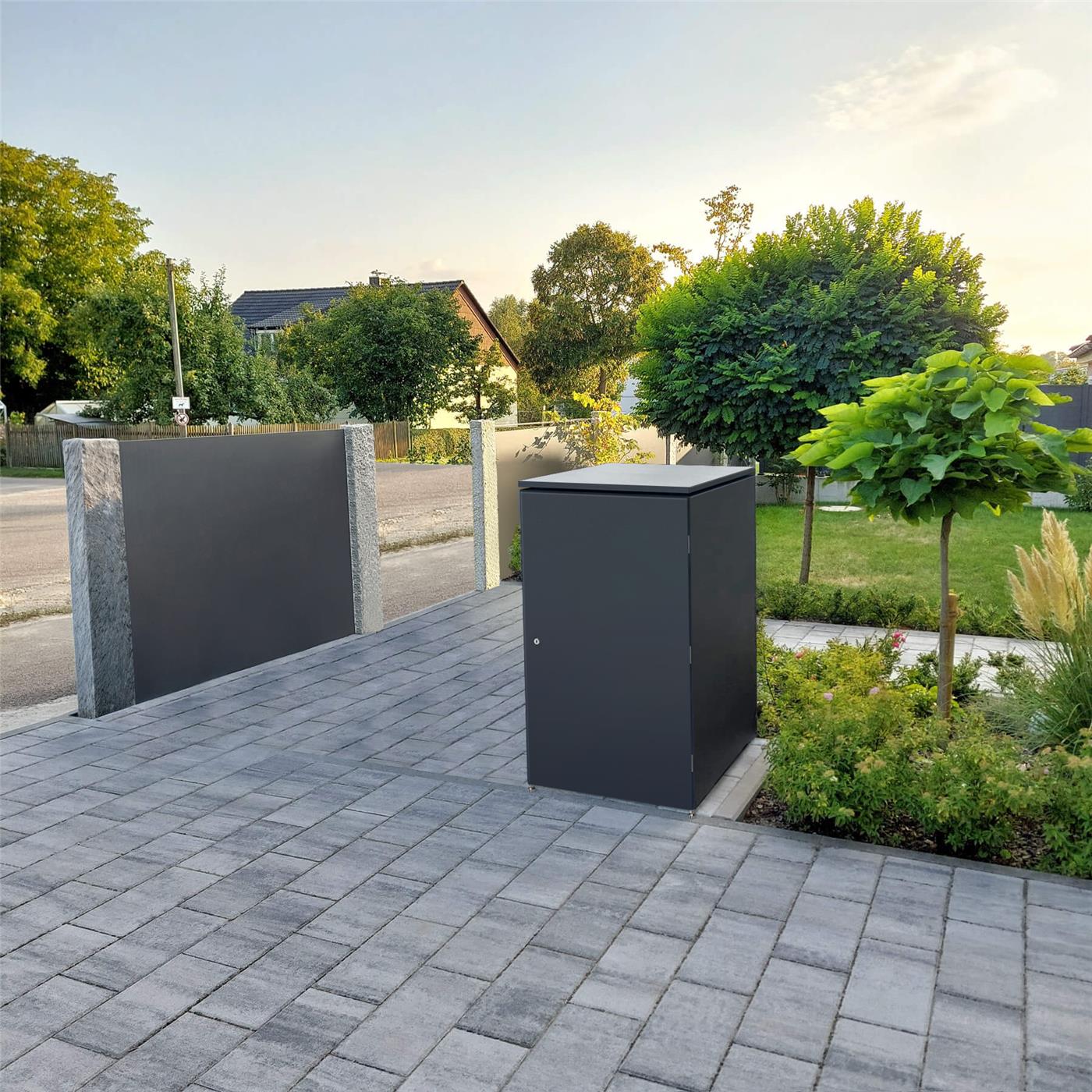 Metzler Mülltonnenbox | 1er | 240l | aus Aluminium | rostfrei & massiv