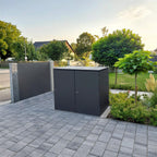 Metzler Mülltonnenbox | 2er | 240l | aus Aluminium | rostfrei & massiv