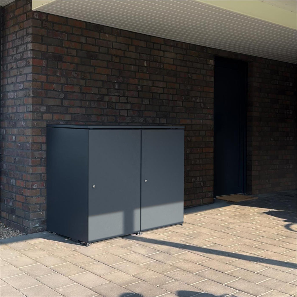 Metzler Mülltonnenbox | 2er | 240l | aus Aluminium | rostfrei & massiv