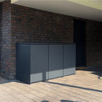 Metzler Mülltonnenbox | 3er | 240l | aus Aluminium | rostfrei & massiv