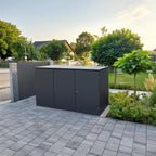 Metzler Mülltonnenbox | 3er | 240l | aus Aluminium | rostfrei & massiv