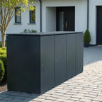 Metzler Mülltonnenbox | 4er | 240l | aus Aluminium | rostfrei & massiv