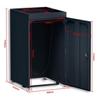 Metzler Mülltonnenbox mit Pflanzdach | 1er | 240l | aus Aluminium | rostfrei & massiv