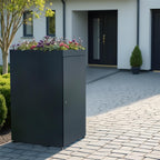 Metzler Mülltonnenbox mit Pflanzdach | 1er | 240l | aus Aluminium | rostfrei & massiv